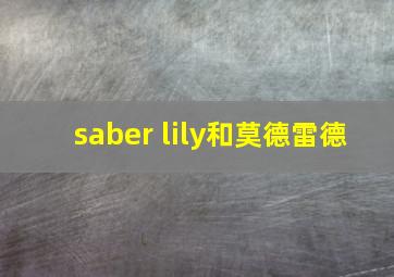 saber lily和莫德雷德